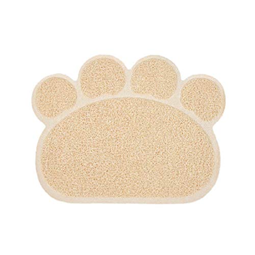 Ulalaza Katzenstreu Matte Haustier Teppiche PVC Wasserdichtes Pad Kleine Hunde und Kaninchen Wasserschale Tischset Fütterungspad Kissen Badezimmer Bodenteppich (30 x 40 cm) von Ulalaza