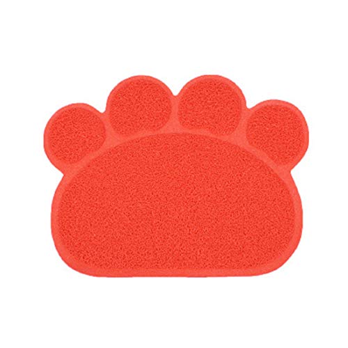 Ulalaza Katzenstreu Matte Haustier Teppiche PVC Wasserdichtes Pad Kleine Hunde und Kaninchen Wasserschale Tischset Fütterungspad Kissen Badezimmer Bodenteppich (30 x 40 cm) von Ulalaza