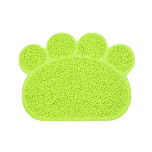 Ulalaza Katzenstreu Matte Haustier Teppiche PVC Wasserdichtes Pad Kleine Hunde und Kaninchen Wasserschale Tischset Fütterungspad Kissen Badezimmer Bodenteppich (30 x 40 cm) von Ulalaza