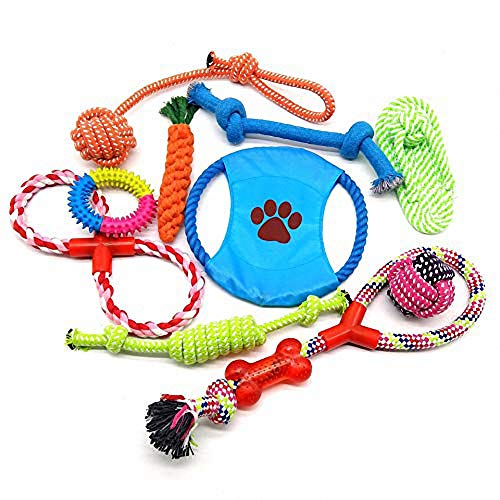 Ulalaza Pet Supply Natural ungiftig Seil Hundespielzeug - Hanf - Play Fetch - Tauziehen - Hundezahnen - Puppy Chew - 4 Pack von Ulalaza