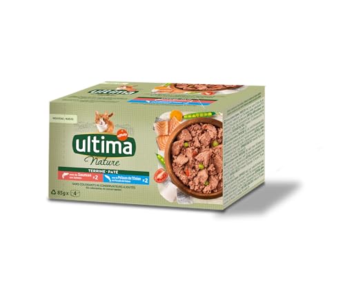 Ultima Nature Katzenfutter Nassfutter Multipack 4 Dosen mit Lachs und Meeresfisch, 4 x 85g von Ultima Nature