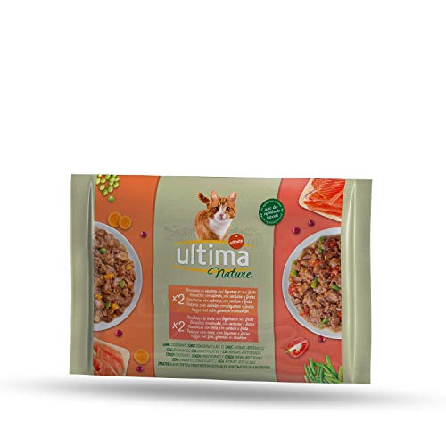 Ultima Nature Nassfutter für Katzen mit Lachs & Forelle, 4 x 85 g, insgesamt 340 g von Ultima Nature