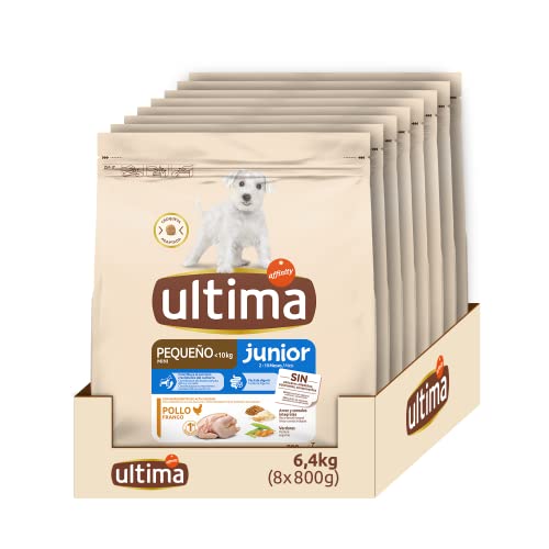 ultima Mini Junior Hundefutter mit Huhn, 8 x 800 g, insgesamt 6,4 kg von Ultima