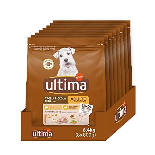 Ultima Kleine Größe Adult Huhn – Trockenfutter für Hunde – Packung mit 8 x 800 g – insgesamt 6,4 kg von Ultima