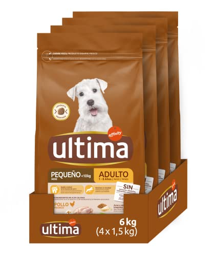 Ultima Kleines Adult Huhn, Trockenfutter für Hunde, 4 x 1,5 kg, insgesamt 6 kg von Ultima