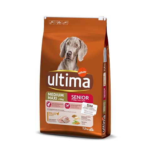 Ultima Medium-Maxi Senior Huhn, Trockenfutter für Hunde, 7,5 kg von Ultima