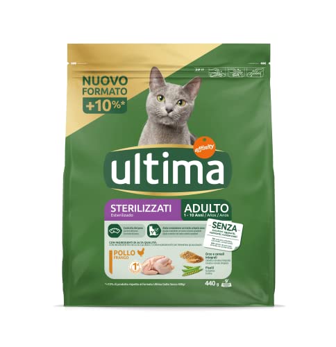 Ultima Sterilisierte Katzenfutter für Erwachsene mit Huhn - 440 g von Ultima