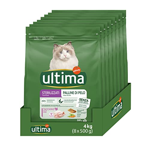 Ultima Sterilisiertes Katzenfutter mit Truthahn: Packung mit 8 x 500 g, insgesamt 4 kg von Ultima