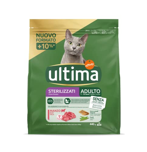 Ultima Sterilisiertes Katzenfutter für Erwachsene mit Rindfleisch, 440 g von Ultima