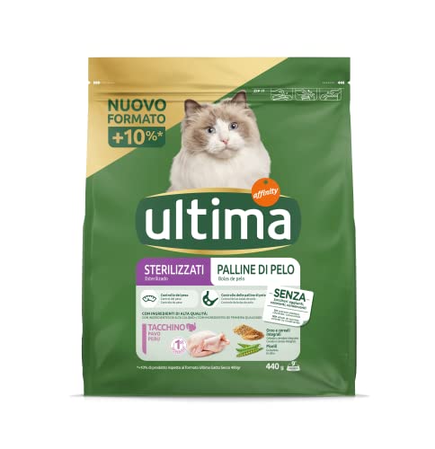 Ultima Sterilisiertes Katzenfutter zur Vorbeugung von Fellkugeln - 440 g von Ultima