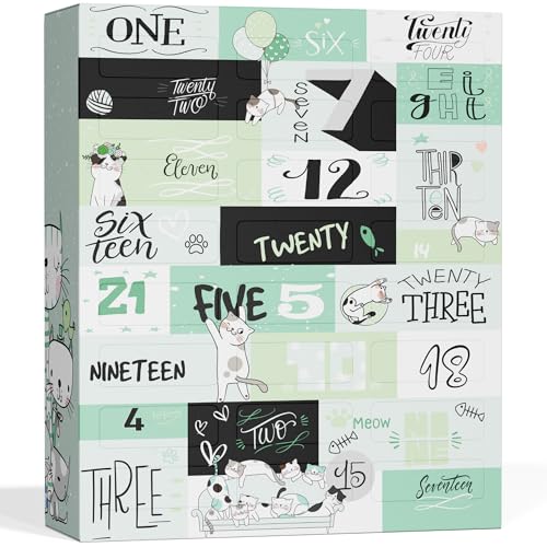 UMBRELLA® Adventskalender für Katzen [24 DELIKATE Katzen-Snacks] - Katzen Adventskalender 2024 - Adventskalender Katzen - Weihnachtskalender Katze Geschenk - Geschenkidee Katze (Hergestellt in DE) von UMBRELLA