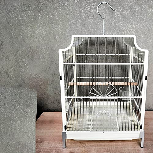 Umerk Vogelkäfige 3 Farben Vogelkäfig Zubehör Vogelhaus Outdoor Portable Birdcage Cockatoo Kanarische Papagei Macaw Cage(White) von Umerk