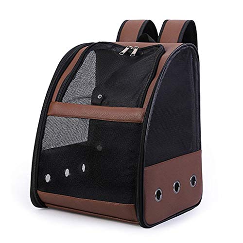 Umerk Vogelkäfige Birdcage Atmungsaktive Sling Rucksack Faltbare leichte leichte Outdoor-Reise multifunktional Pu. Mesh Pet Parrot-Papagei-Tasche(ZN) von Umerk