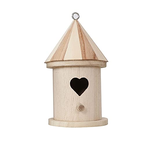 Umerk Vogelkäfige DIY. Vogel Nest Holz Haus Nest Vogel Zuchtkasten Vogel Papagei Zucht Dekorative Käfige Haustiere Zubehör Hängen Vogelzuführer Home (Color : Heart) von Umerk