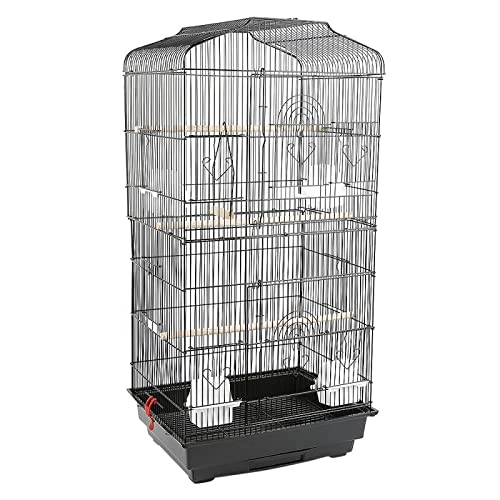 Umerk Vogelkäfige Erhöhungszuchtkäfig Vogel Nest Große Vogelkäfig Papagei Papagei Krake Metall Aviary Taube Lieferungen (Color : Black) von Umerk