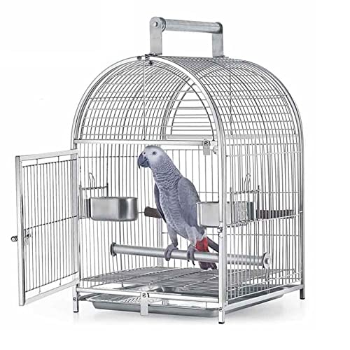 Umerk Vogelkäfige Großer Edelstahl Vogel Käfig Fach Metall Fütterung Rechteckiger Vogel Käfig Haus Outdoor Pet Supplies(Single cage) von Umerk