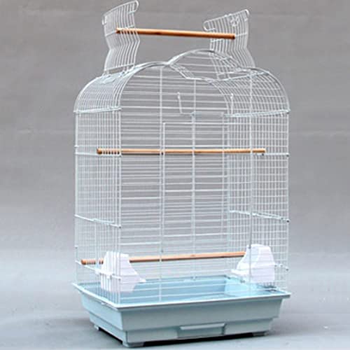 Umerk Vogelkäfige Großer Edelstahl Vogelkäfig Papagei Metall Reise Vogelhaus Outdoor Zucht (Color : White) von Umerk