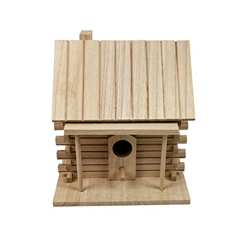 Umerk Vogelkäfige Hölzerne Vogel Nest Warme Brutbox Outdoor Wellgerar Mynah Vogel Käfig Holz Vogelhaus Fütterung Outdoor Hängende Dekoration Vogel (Color : Wood) von Umerk