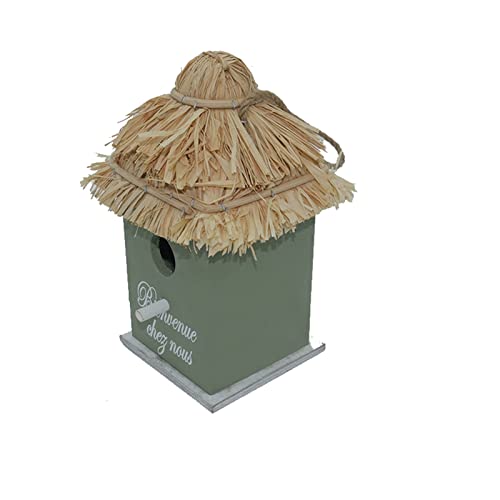 Umerk Vogelkäfige Hölzerner Vogelnest Hängen Vogelhaus Holz Vogelkäfigstillstand Wandmontierte Holzkabine Vogeldekoration (Color : Green) von Umerk