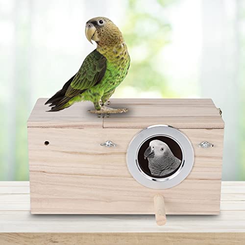 Umerk Vogelkäfige Mit Landschaftsfenster Nesting Home Decoration Yard Pet Hatching Papagei Käfig Hölzerner Vogelhaus Terrarium von Umerk