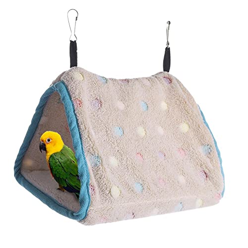 Umerk Vogelkäfige Papagei Hängematte Plüsch Pet Vogel Papagei Sittich Budgie Warm Hängematte Käfig Warme Nest Etagenbett Nester Hängendes Bett Vogel Nest (Color : Groß) von Umerk