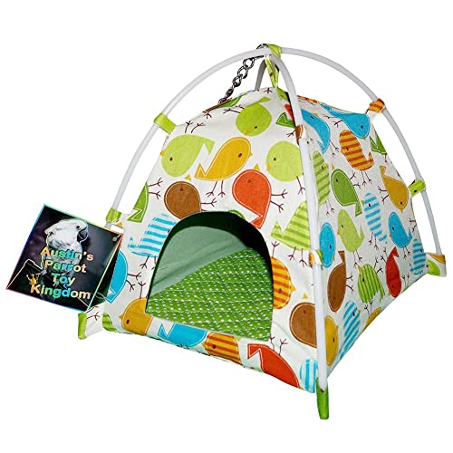 Umerk Vogelkäfige Papagei-Vögel atmungsaktives Hängemattenzelt for Vögel Haustiere Vogelnester warm und bequem hängen Höhlenkäfig Hütte Zelt Bett Bunkspielzeug (Color : Small) von Umerk