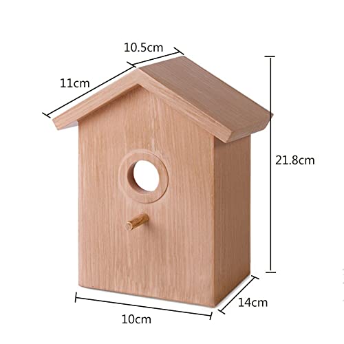 Umerk Vogelkäfige Vogel-Feeder Exquisite Outdoor-Vogel-Nest-Feeder mit Saugnapf innovativ DIY. Hölzerner Außenbox des Vogelnestkäfighauses von Umerk