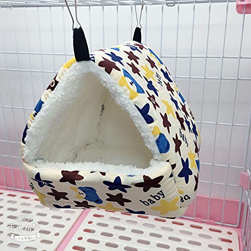 Umerk Vogelkäfige Winter Warmer Vogelkäfig Papagei Baumwolle Nest Papagei Nest Budgie for Hängematten Käfig Hütte Zelt Bett Hängen Höhle Pet Produkte(A,M 14x12cm) von Umerk