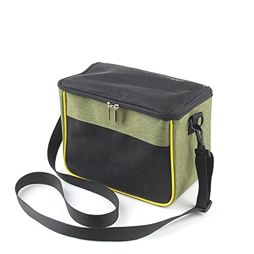 Vogelkäfige Tragbarer Haustier-Vogelkäfig-Papagei-Träger-Hamsterhaus Eidechse-Tasche Sugar Segelflugzeug-Rucksack-Eichhörnchen for kleine Tiere Pet Zubehör(Green,XL 23.5X13.5XH18CM) von Umerk