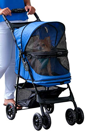 Pet Gear 02702 Happy Trails Buggy zum Transport von Hunden/Vierbeinern, ohne Reißverschluss, bis 15.9 kg, Saphirblau von Pet Gear