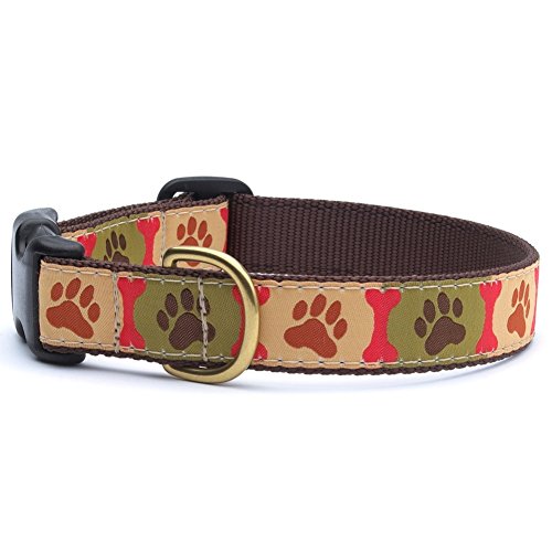 Animal World PWP-C-XS Pawprints Hundehalsband, Schmal 5/8", XS von Up Country