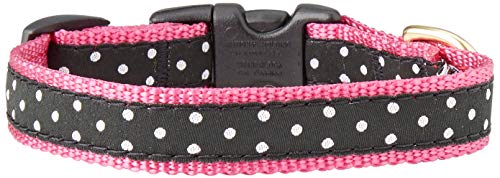 Animal World WDO-C-XS Hundehalsband, Schmal 5/8", XS, schwarz/weiß Dot von Up Country