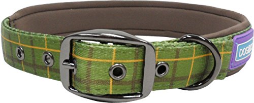 DOG & Co Country Check Gepolstertes Halsband, 45-56 cm, Grün von The Dog Company