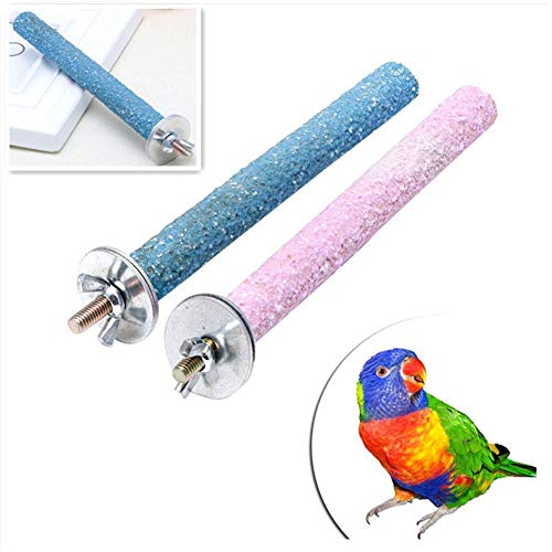 Générique Lustiges Vogel Zerkleinern Spielzeug Haustier Papagei Budgie Kauen Bite Paw Schleifer Rod Spielzeug Vogelkäfig Play Stand Barsch Pet Supplies Exquisite Ausführung von Unbekannt