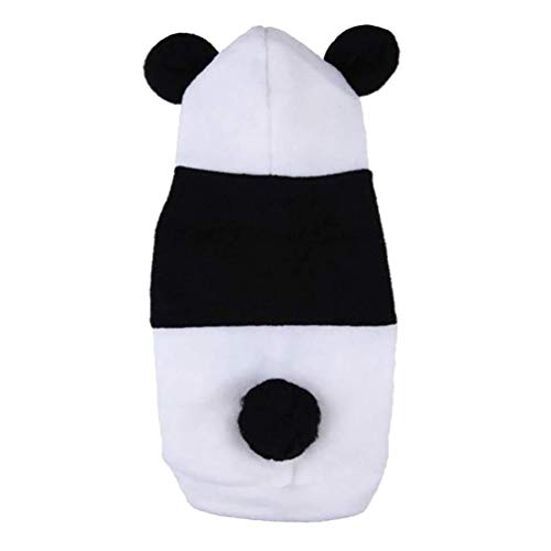 Générique Panda-Kostüm, hochwertig, für Welpen, Hunde, Fleece, mit Kapuze, für Tiere, Festival, Festival, Fantasie-Kleidung M von Unbekannt