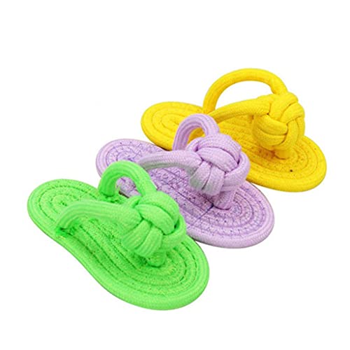 Générique Pet Chew Toys Hausschuhe in Form von Schuhen, Baumwolle, Seil zum Beißen, lustiges Spielzeug, Sandale für Katzen, Hunde, Zubehör von hervorragender Qualität von Unbekannt