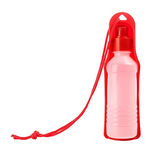 Générique Trinkflasche, 250 ml, für Hunde und Katzen, für Wasser, Lebensmittel, Flasche, Spender im Freien, Zubehör für Haustiere, Rot von Unbekannt