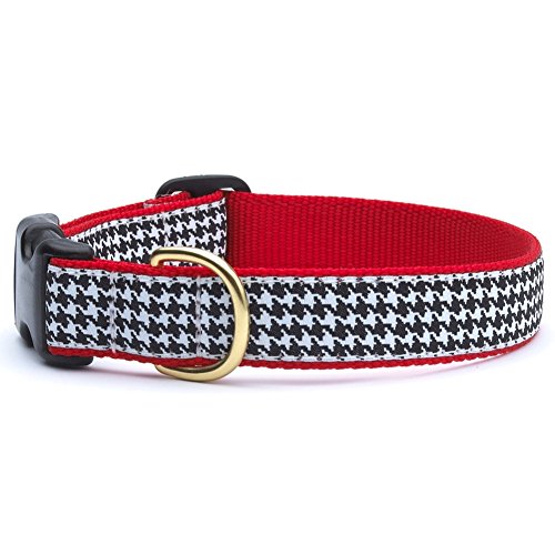 Animal World HTB-C-S Houndstooth Hundehalsband, Schmal 5/8", S, schwarz von Up Country