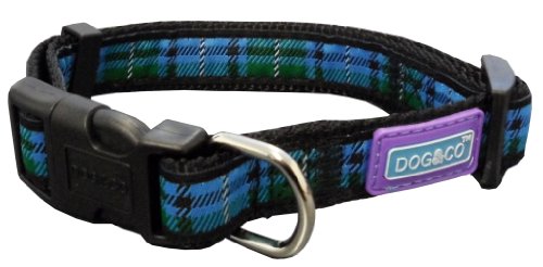 DOG & Co Halsband mit Schottenkaro, 1,9 cm, Blau von The Dog Company