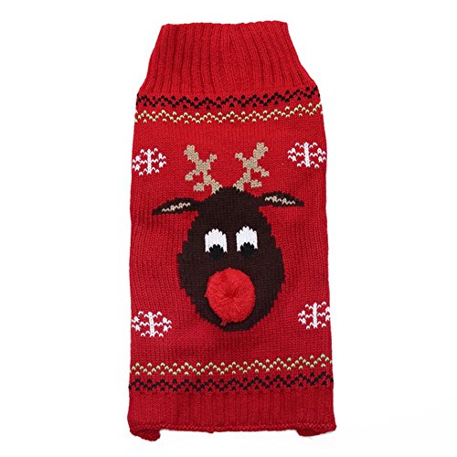 Unbekannt JJ Store Haustier Hund Pullover Kleid Winter Weihnachten Hunde Geschenk Hirsch Designs von Unbekannt