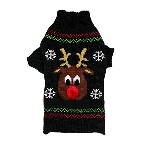 Unbekannt JJ Store Haustier Hund Pullover Kleid Winter Weihnachten Hunde Geschenk Hirsch Designs von Unbekannt