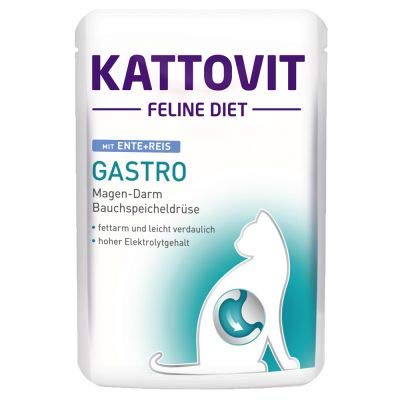 Unbekannt Kattovit | Feline Diets Gastro mit Ente + Reis | 24 x 85 g von Unbekannt