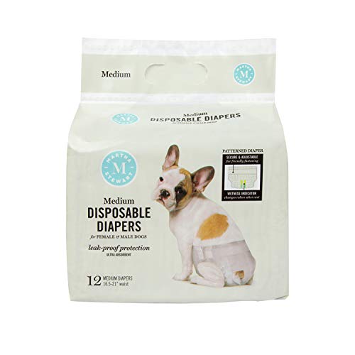 Martha Stewart for Pets Windeln Größe M - 41,9 cm - 53,3 cm Taille - 12 Stück, weiß von Martha Stewart for Pets