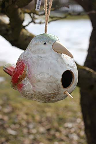 Vogelhaus Vogel aus Keramik, 14 x 20 x 14 cm zum Aufhängen von unbekannt