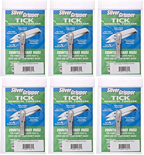 Uncle Bill's Sliver Gripper Tick Removal Tweezers with Keychain Clip (6 Pack) von Uncle Bill's