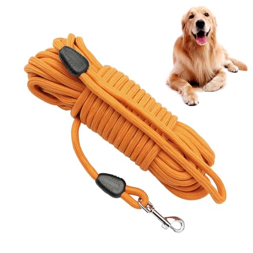 Hundeleine, Freihandleinen für Hunde, Freihandleinen für Kleine & Mittelgroße Hunde, Nylon-Zugseil, Hilft dem Besitzer, Das Verhalten des Haustieres Besser Zu Steuern. (Orange, 10 M) von Undres