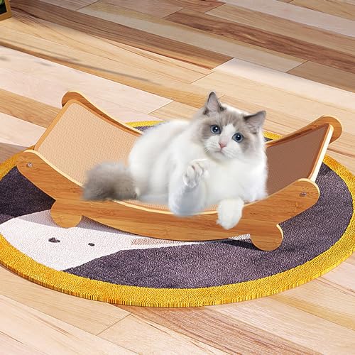 Undres Kratzpads für Katzen, Kratzmatte Katze, Kratzbrett, Kratzbretter Katze, Sisal Teppich, Jutematte, für Katzen jeden Alters geeignet, zum Schlafen und Krallenwetzen. 49 × 32 × 13 cm. von Undres