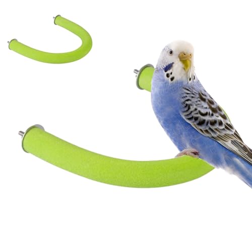 Adorable Bird Cage Perch Stand, U Shape Parrot Perch, Sand Paw Grinding Toy for Lovebirds, with a Natural Resting Place in Their Cage 7.48x0.79x6.69 Inches von Ungtyb