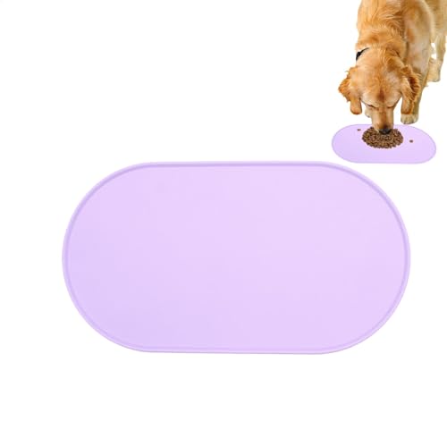 Adorable Silicone Dog Food Mat, Waterproof Puppy Bowl Pad Pet Feeding Carpet, Spill-Proof Water Bowl, Cat Food Trays for Indoor Outdoor, 21.26x11.42x0.39 Inches von Ungtyb