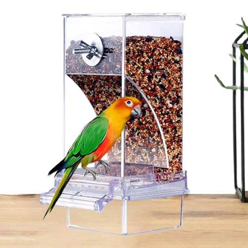 Automatic Bird Feeder, Parrot Food Feeder, Bird Cage Feeder, No Clutter Bird Feeders with Durable and Pet Safe Material for Small Birds Like Parakeets and Cockatiels (1 Piece) von Ungtyb